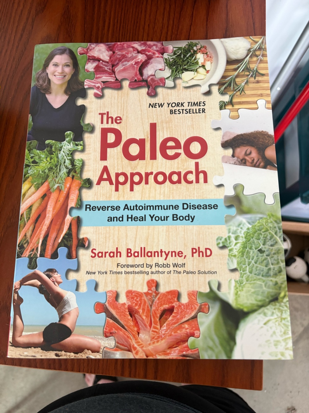 The Paleo Approach by Sarah Ballantyne PhD - Beige Blue Red Cover